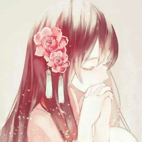 古风二次元头像 汉服折扇清冷少女